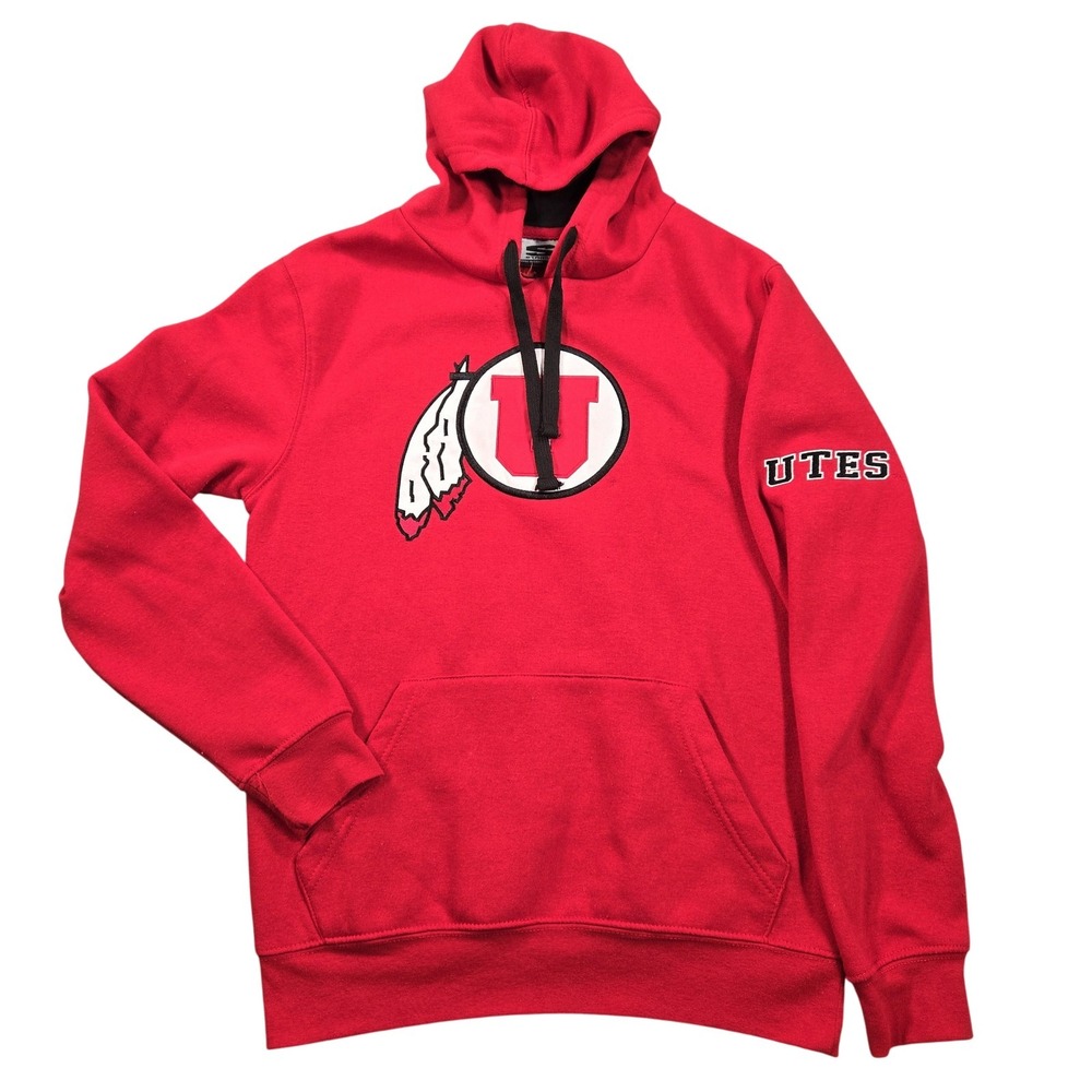 Utah Utes Hoodie Sweatshirt Mens Small Red NCAA‎ Football Stadium Athletics